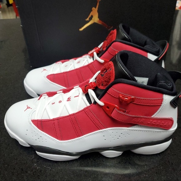 Sz 11.5 Air Jordan 6 Rings \'White Carmine\' main image 4